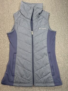 Columbia Women's Dandi Camp II Blue/Gray Insulated Quilted Vest Size XS